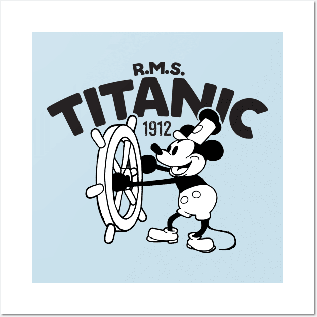 Titanic Steamboat Willie Wall Art by MindsparkCreative